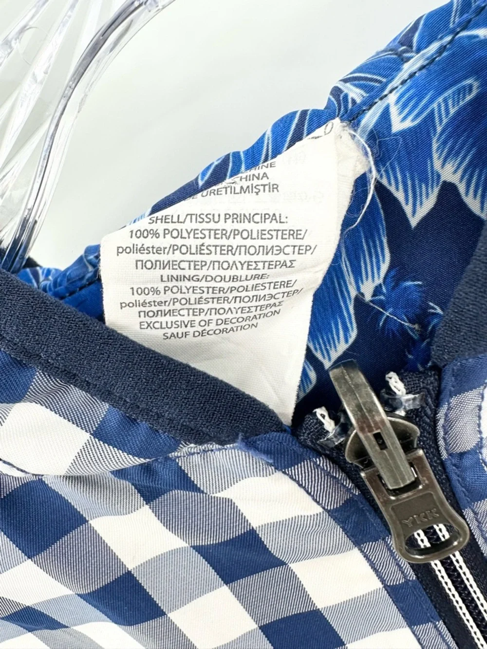 POLO Ralph Lauren Checkered Pattern Reversible Hooded Jacket Boy Girl Size XL‎